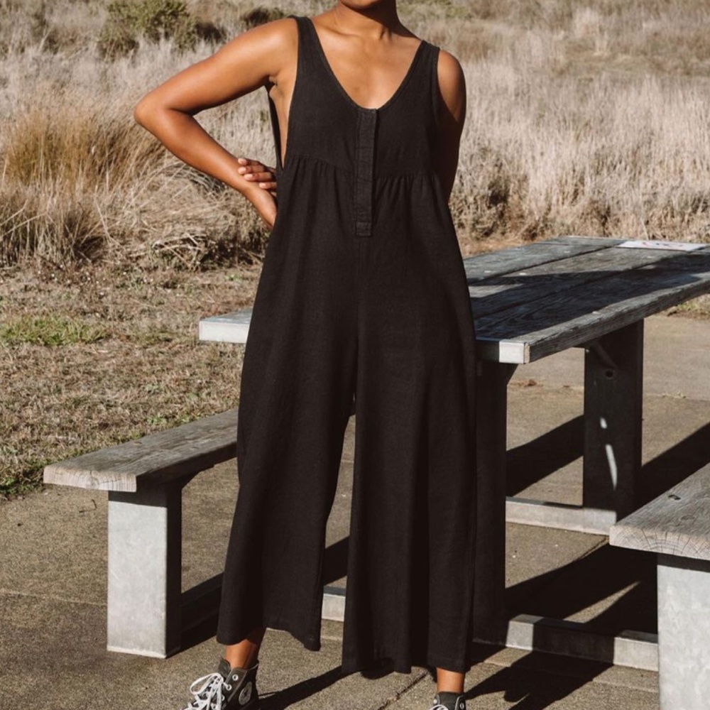 Linen Sunset Jumper in Vintage Black